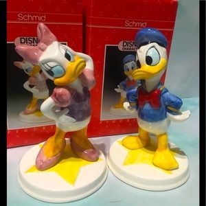 DISNEY VTG 80s DONALD DUCK & DAISY DUCK FIGURINES